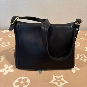 VTG Y2K 90s COACH LEGACY Shoulder Bag N J8Y9828 Black Cowhide Leather Classic